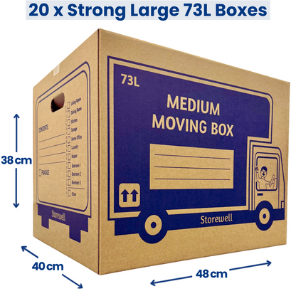 Medium Moving Boxes – 20 Pack