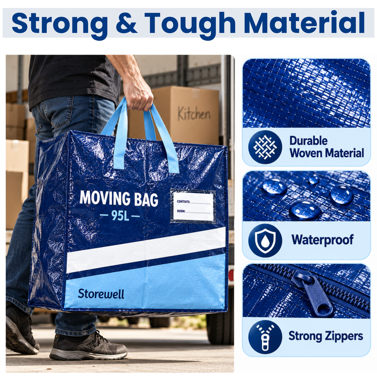 95L Large Heavy Duty Moving & Storage Bag