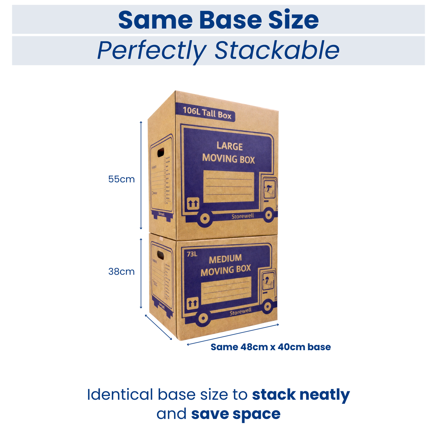 20 Pack Cardboard Moving Boxes Set - 10 Medium + 10 Large