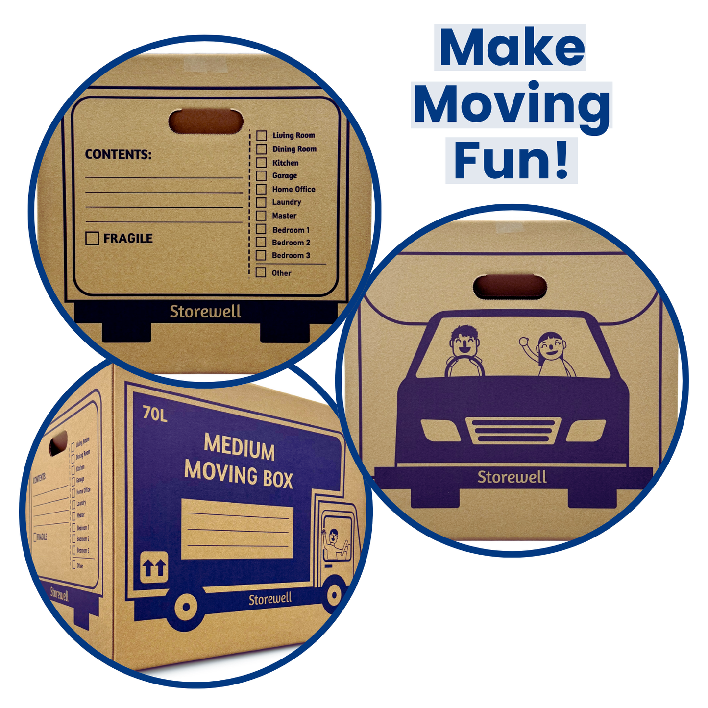Medium Moving Boxes – 20 Pack