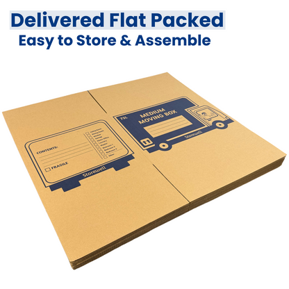 20 Pack Cardboard Moving Boxes Set - 10 Medium + 10 Large